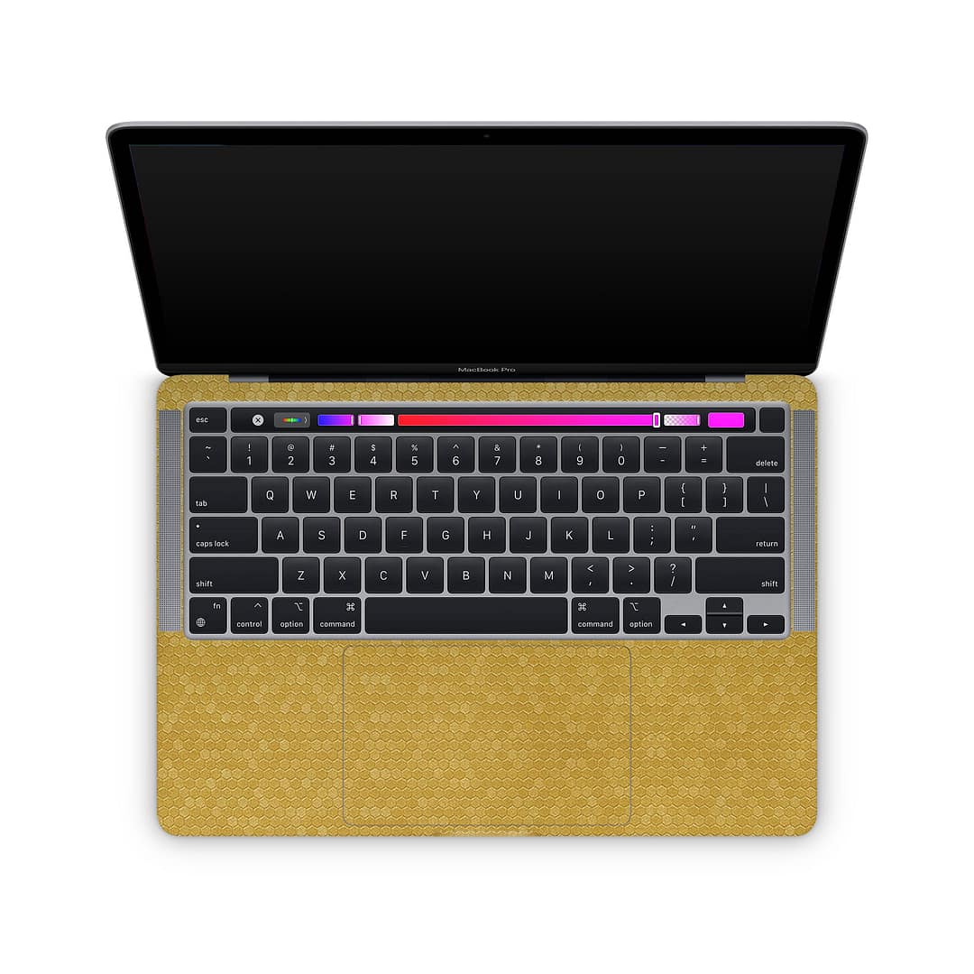 Macbook pro 13'' (m1 2020) honeycomb gold skin | wrapitskin