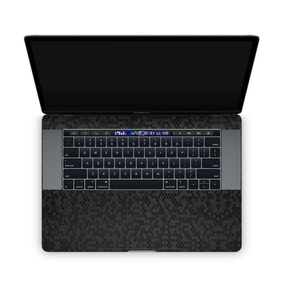 Macbook pro 15'' (2018-2019) honeycomb black skin | wrapitskin