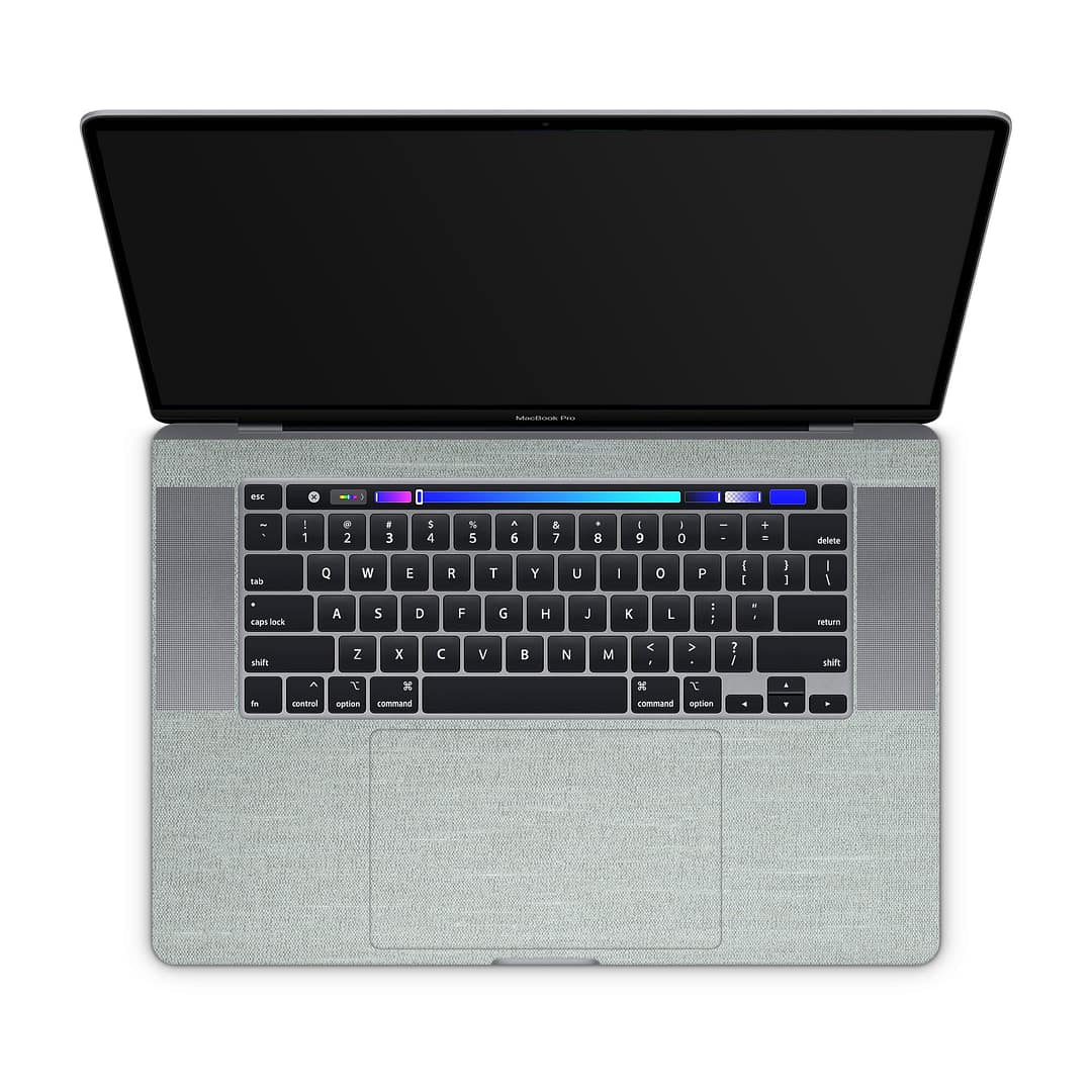 Macbook pro 16'' (touch bar,2019) linen cyan skin | wrapitskin