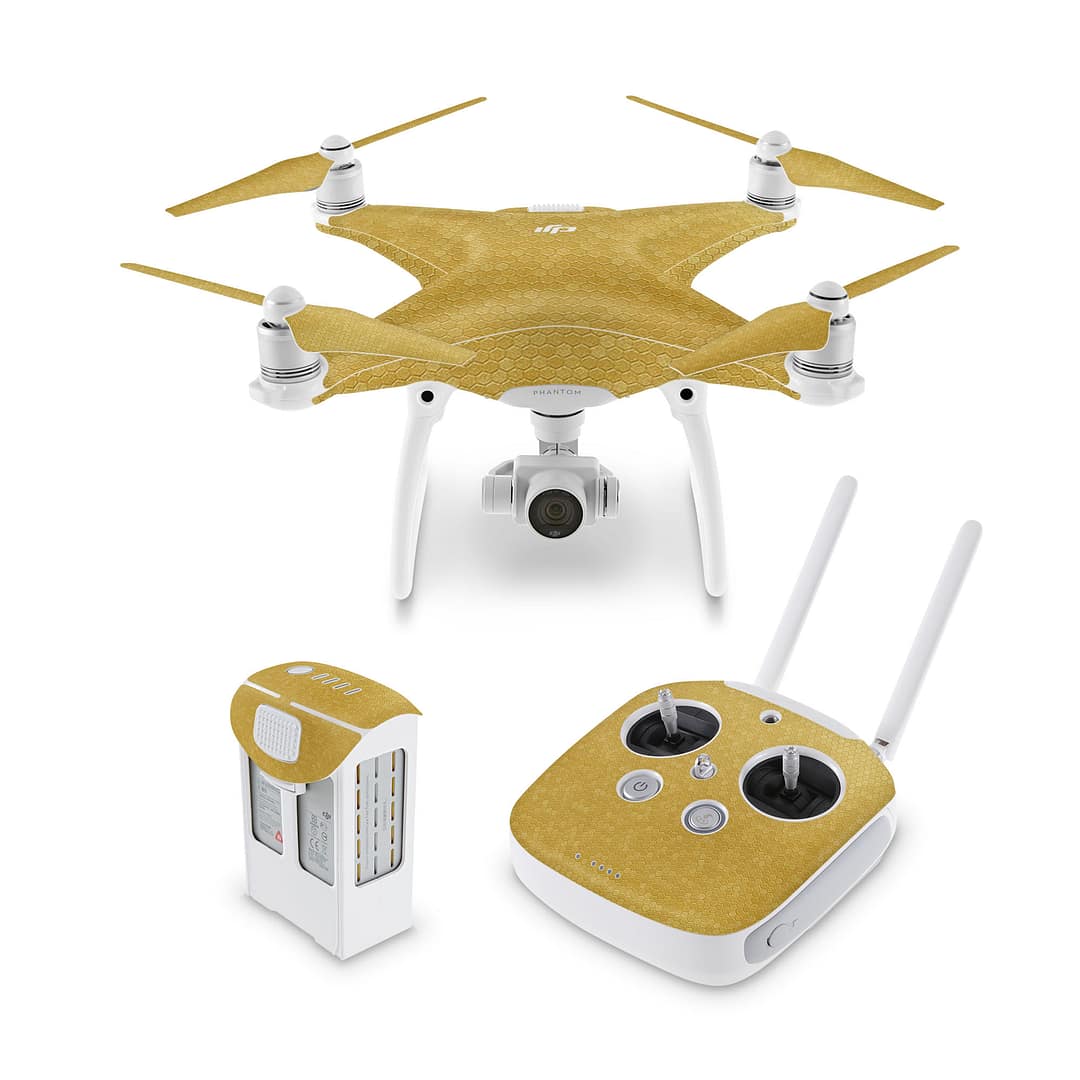Dji phantom 4 honeycomb gold skin | wrapitskin