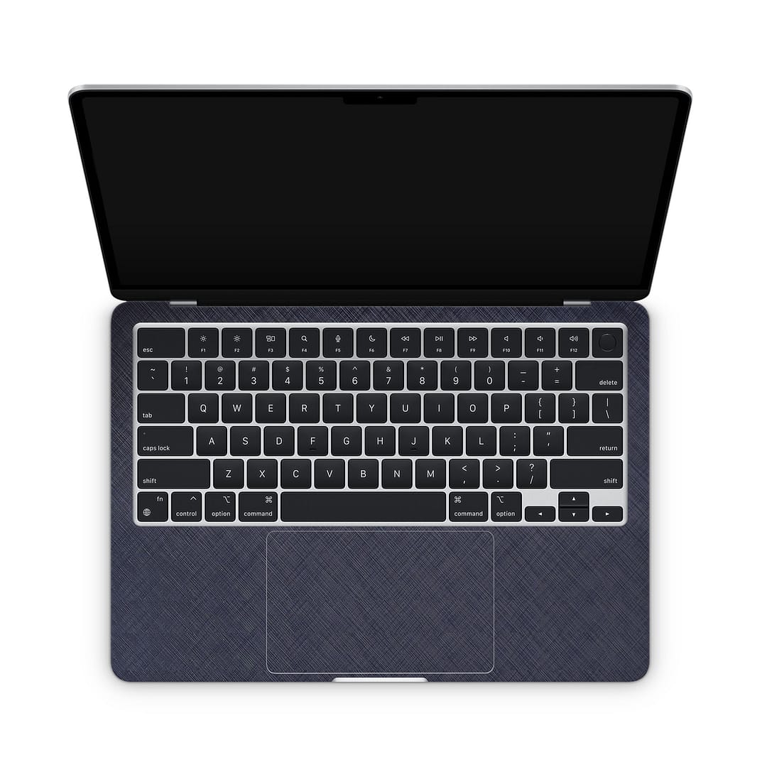 Macbook air 13. 6'' m2 2022 cross metal blue skin | wrapitskin