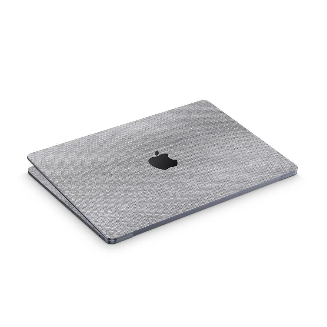 Macbook air 13. 6'' m2 2022 honeycomb silver skin | wrapitskin