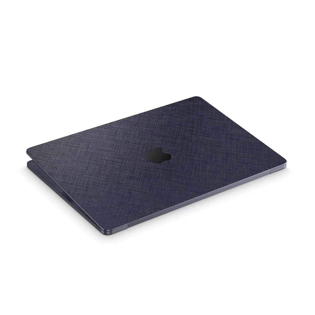 Macbook air 13. 6'' m2 2022 cross metal blue skin | wrapitskin