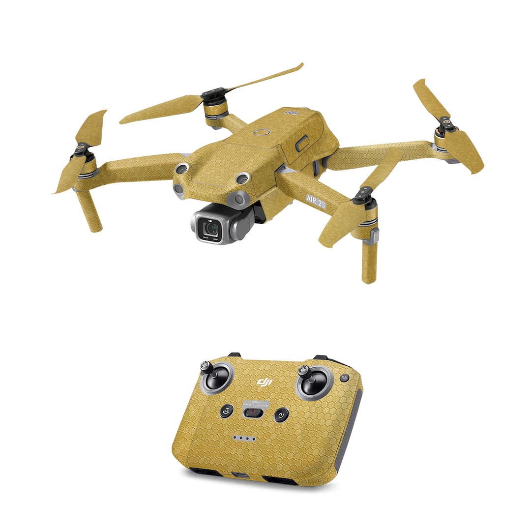 Dji mavic air 2s honeycomb gold skin | wrapitskin