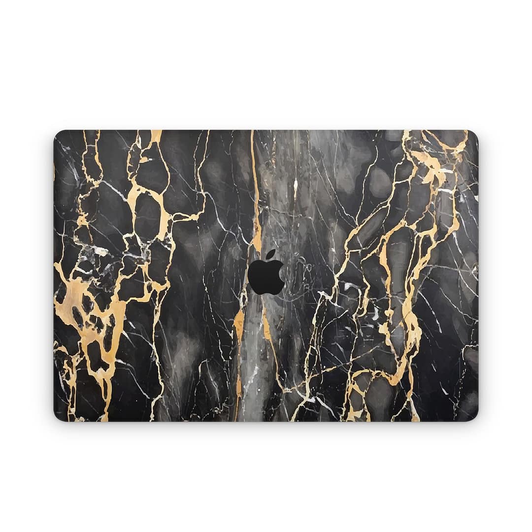 Macbook air 13'' (m1,2020) black gold fusion art skin | wrapitskin