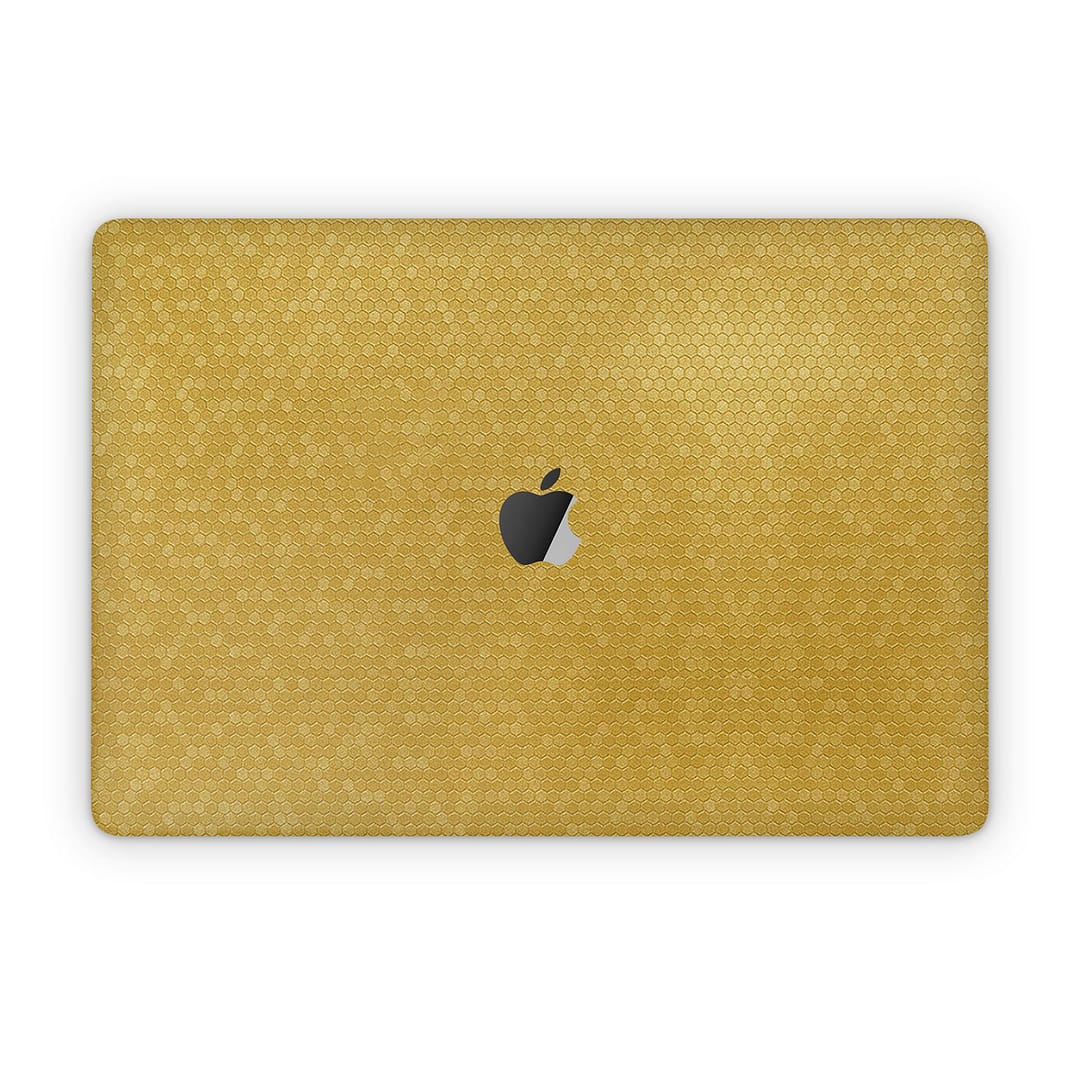 Macbook pro 15'' (2017) honeycomb gold skin | wrapitskin