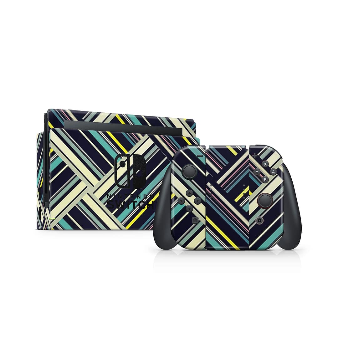 Nintendo switch striped abstract skin | wrapitskin
