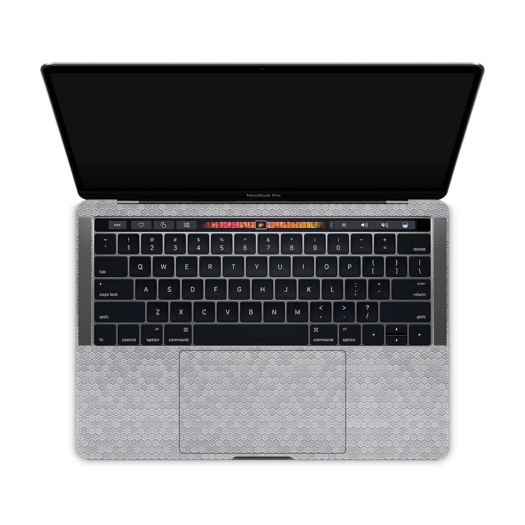 Macbook pro 13'' (touch bar,2018) honeycomb silver skin | wrapitskin
