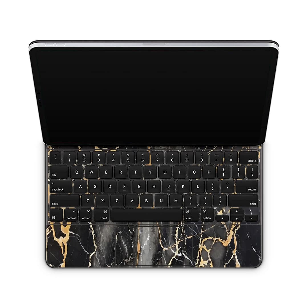 Magic keyboard ipad pro 12. 9'' gen 5 black gold fusion art skin | wrapitskin