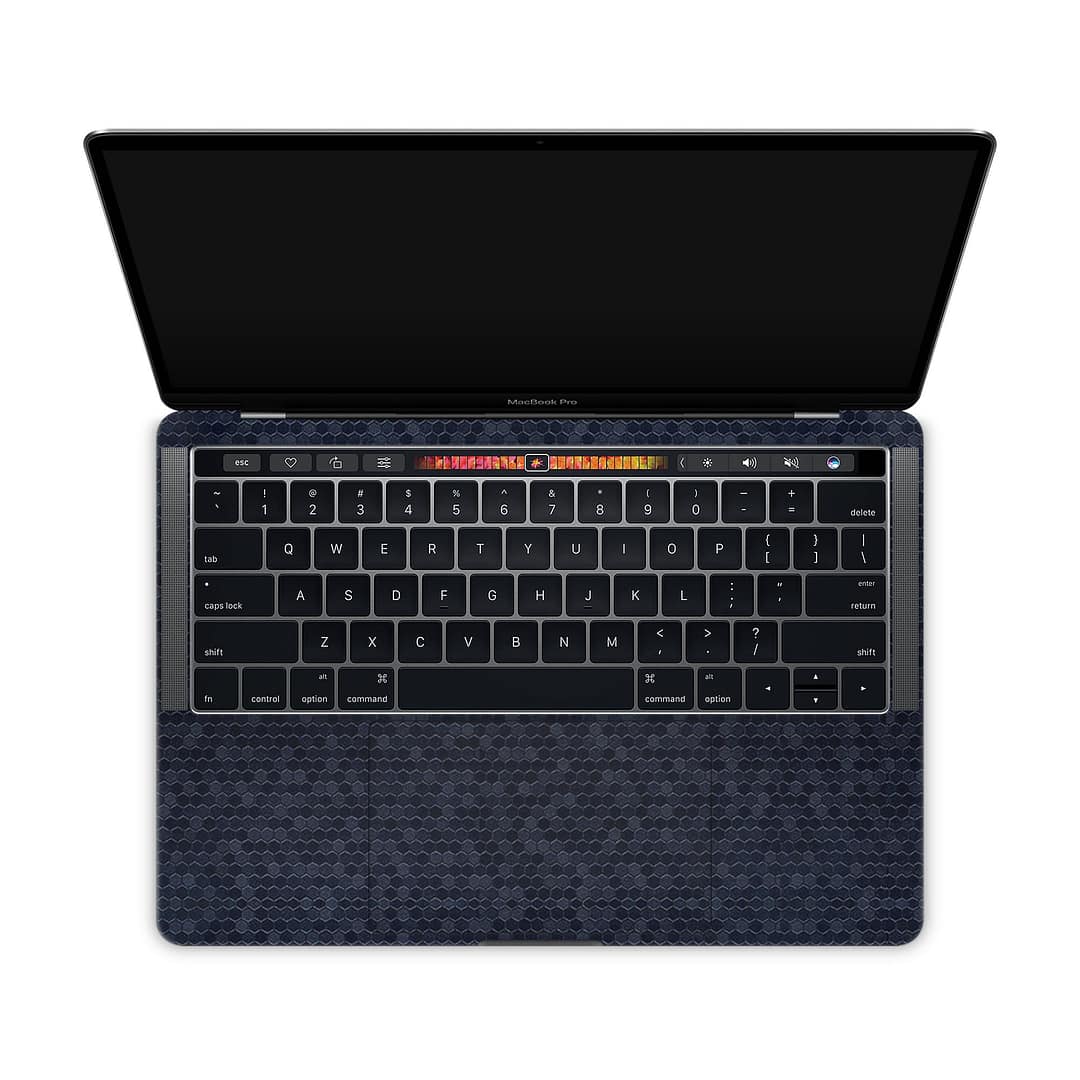 Macbook pro 13'' (touch bar,2018) honeycomb blue skin | wrapitskin