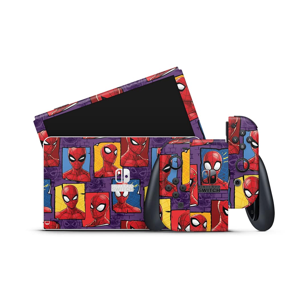 Nintendo switch oled spidey's world skin | wrapitskin