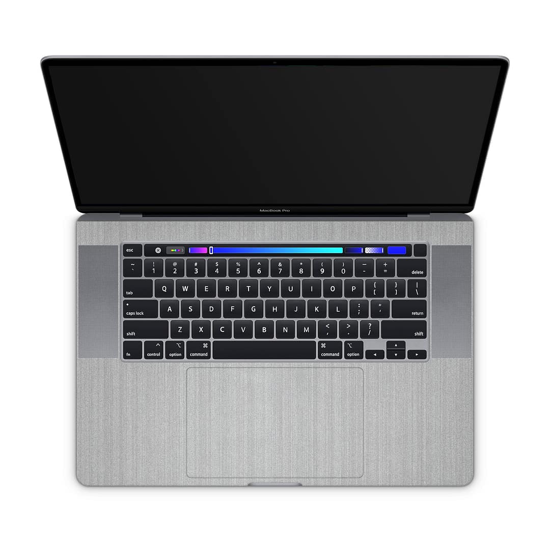 Macbook pro 16'' (touch bar,2019) brushed metal steel skin | wrapitskin