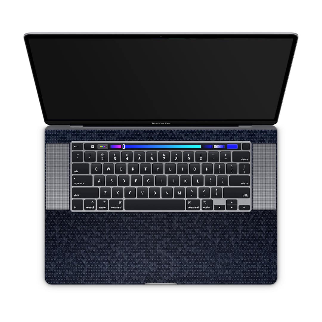 Macbook pro 16'' (touch bar,2019) honeycomb blue skin | wrapitskin