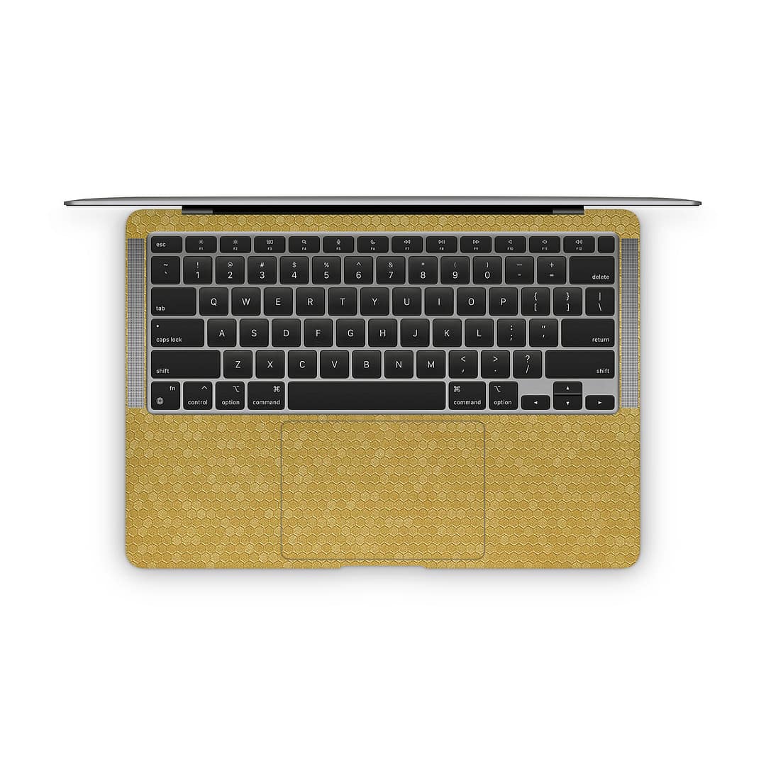 Macbook air 13'' (m1,2020) honeycomb gold skin | wrapitskin