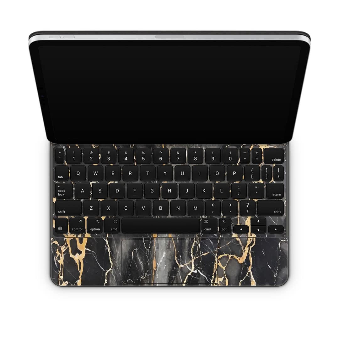 Magic keyboard ipad pro 11'' gen 2 black gold fusion art skin | wrapitskin
