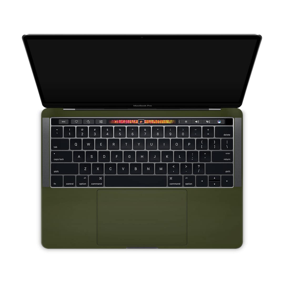 Macbook pro 13'' (touch bar,2018) matte military green skin | wrapitskin
