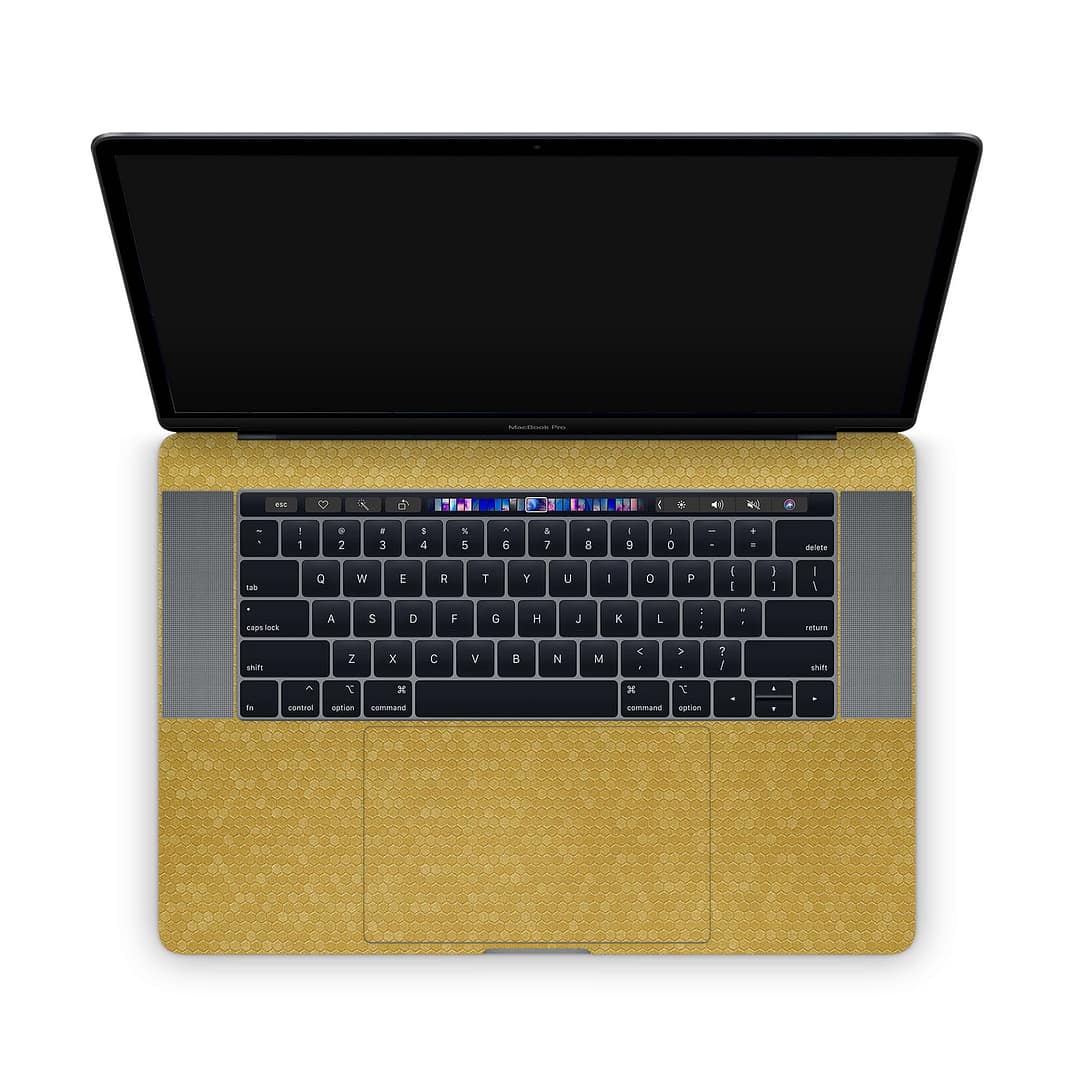 Macbook pro 15'' (2018-2019) honeycomb gold skin | wrapitskin