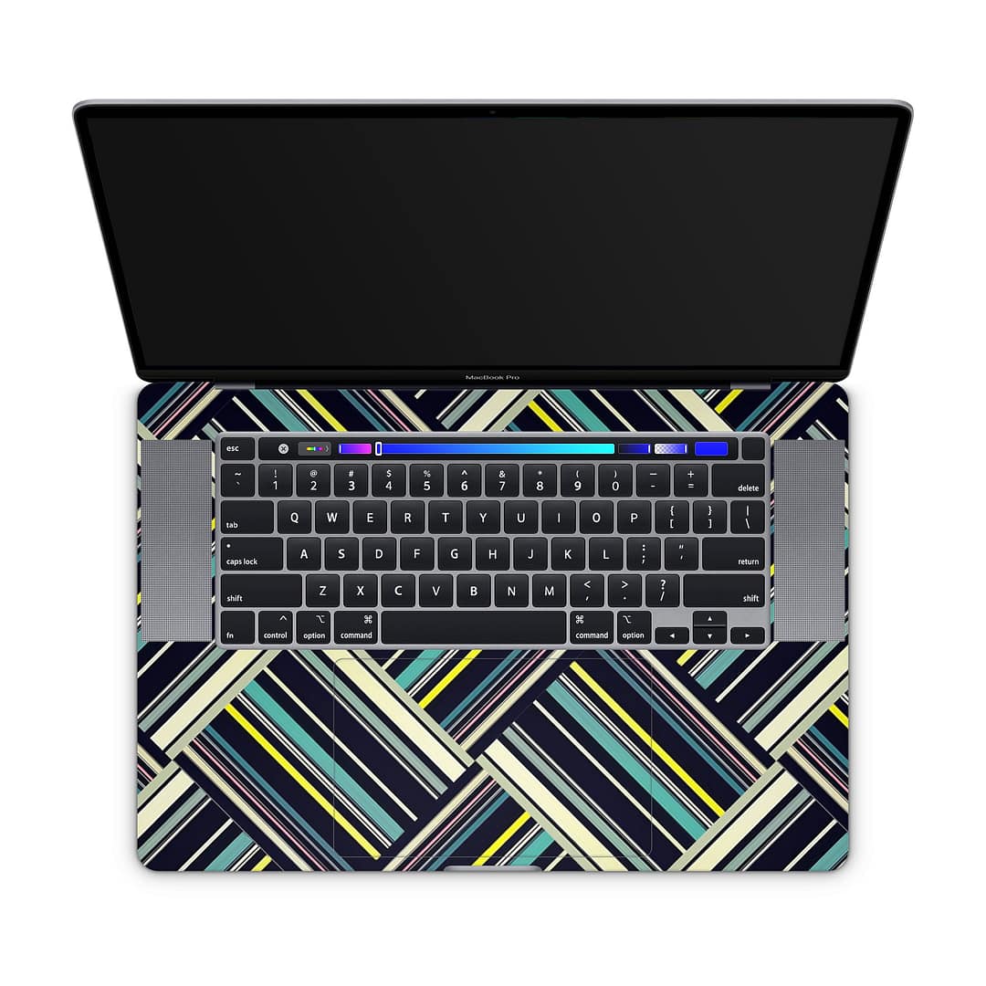 Macbook pro 16'' (touch bar,2019) striped abstract skin | wrapitskin
