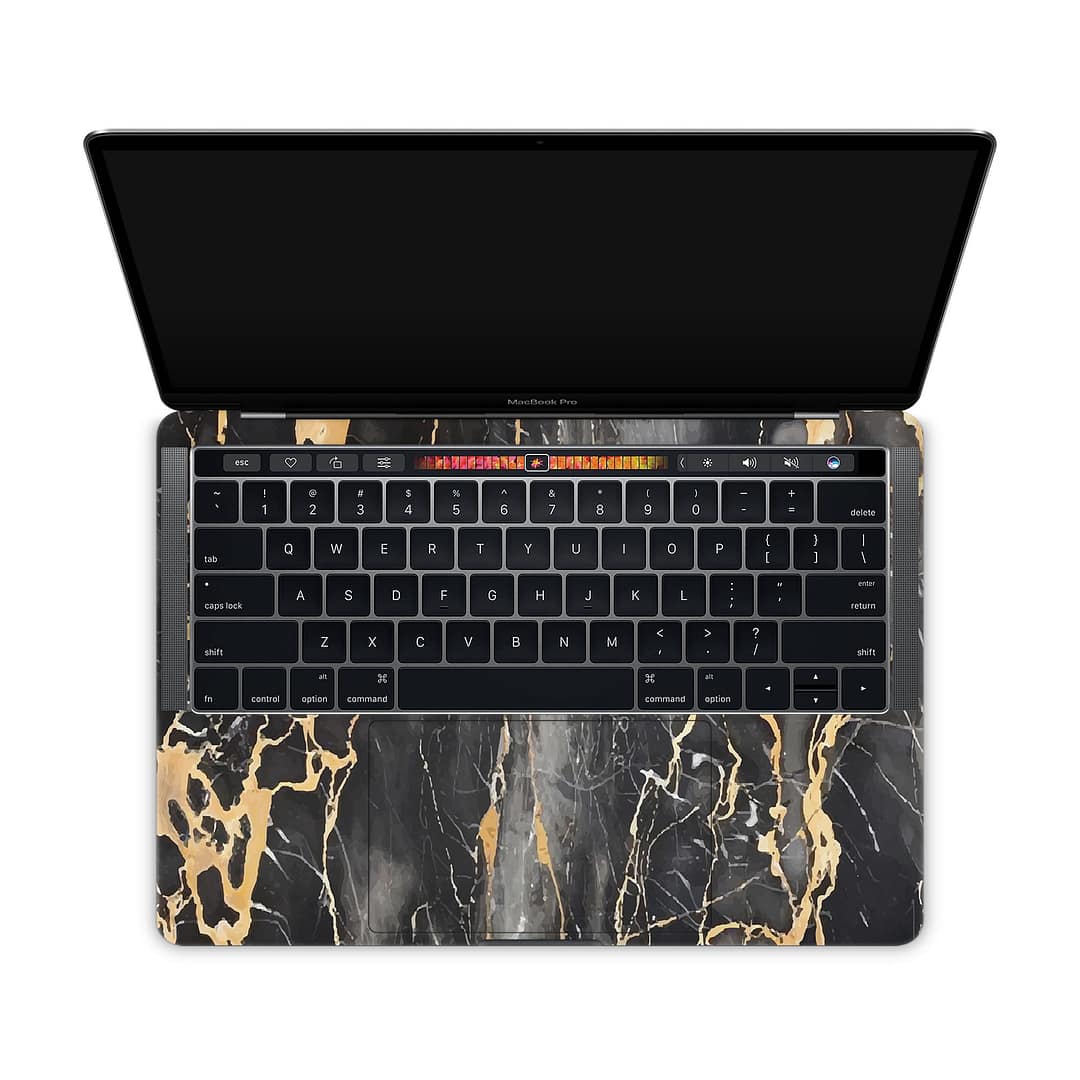 Macbook pro 13'' (touch bar,2018) black gold fusion art skin | wrapitskin