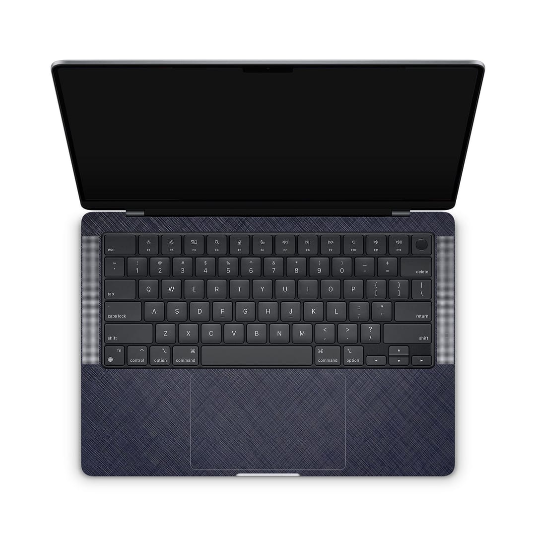 Macbook pro 14'' (2021) cross metal blue skin | wrapitskin