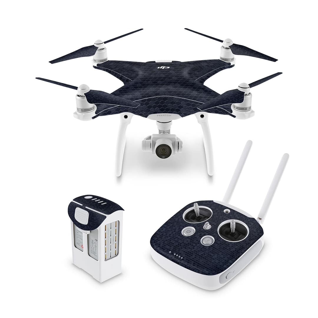 Dji phantom 4 honeycomb blue skin | wrapitskin