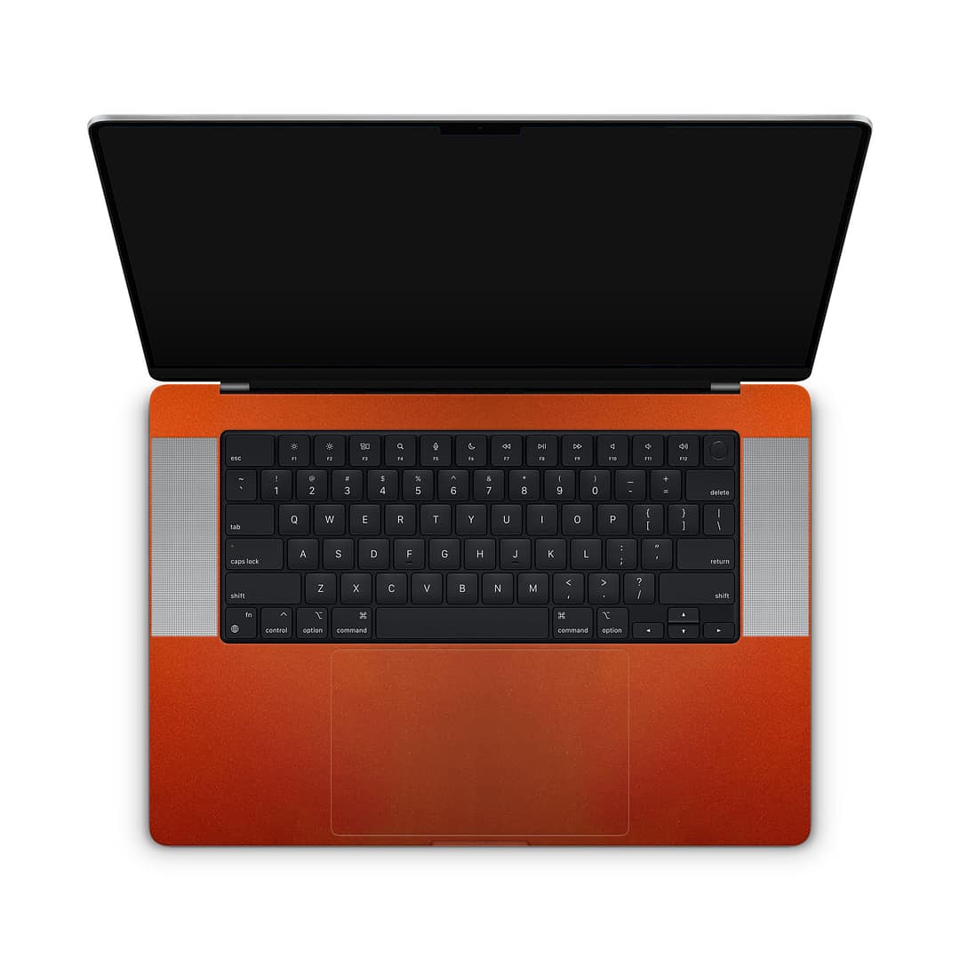 Macbook pro 16'' (m1,2021) glossy fiery orange skin | wrapitskin