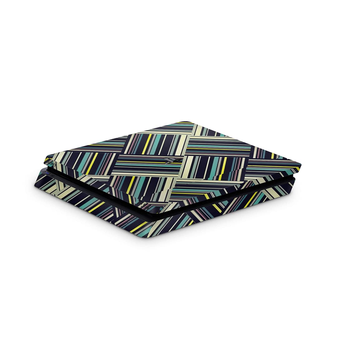 Playstation 4 slim striped abstract skin | wrapitskin
