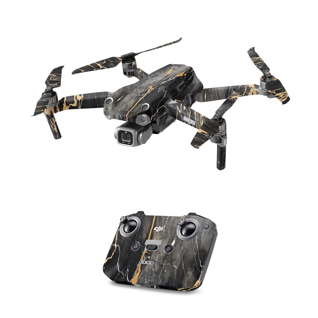 Dji mavic air 2s black gold fusion art skin | wrapitskin