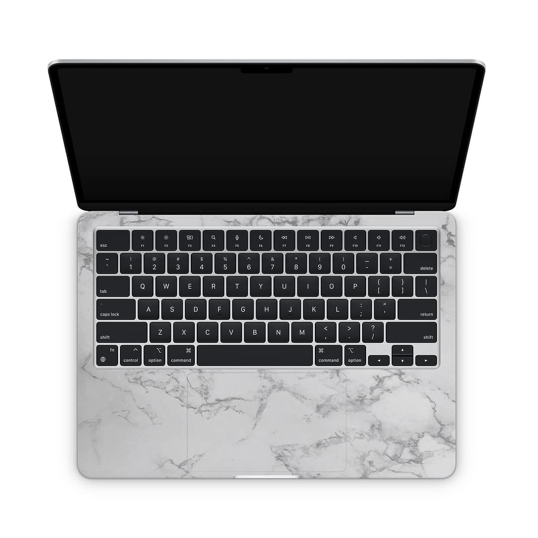 Macbook air 13. 6'' m2 2022 marble white skin | wrapitskin