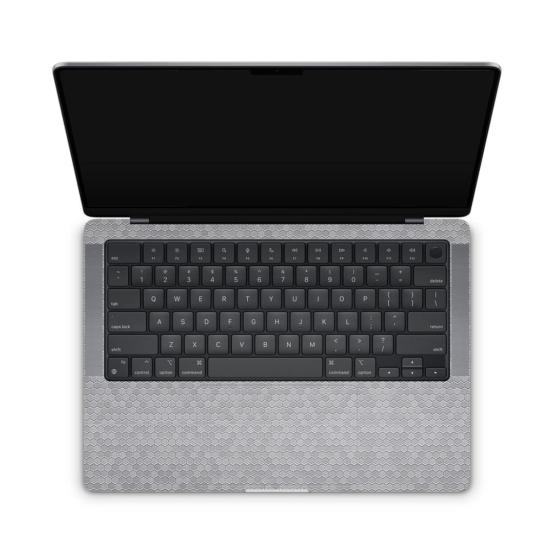 Macbook pro 14'' (2021) honeycomb silver skin | wrapitskin