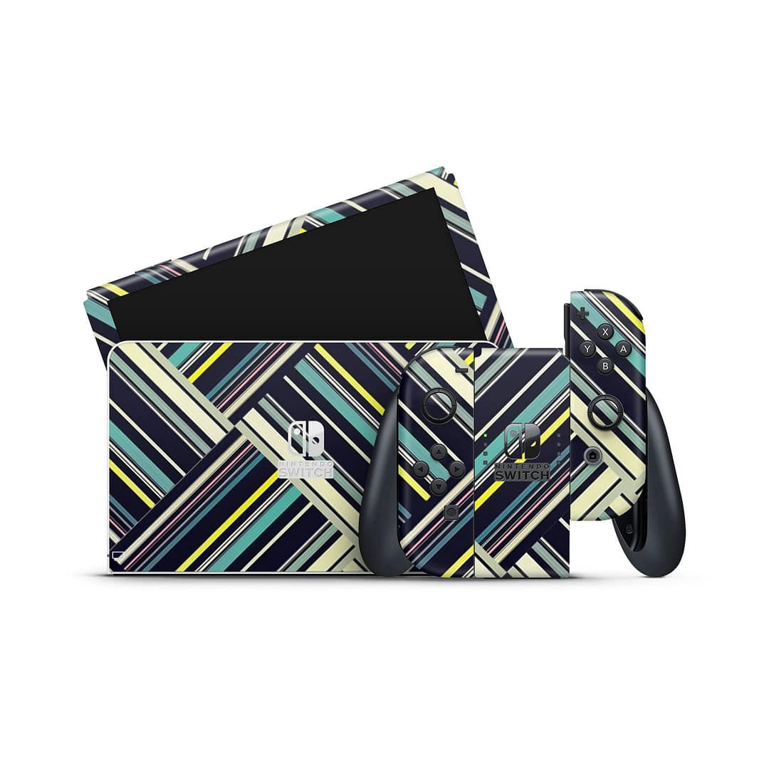 Nintendo switch oled striped abstract skin | wrapitskin