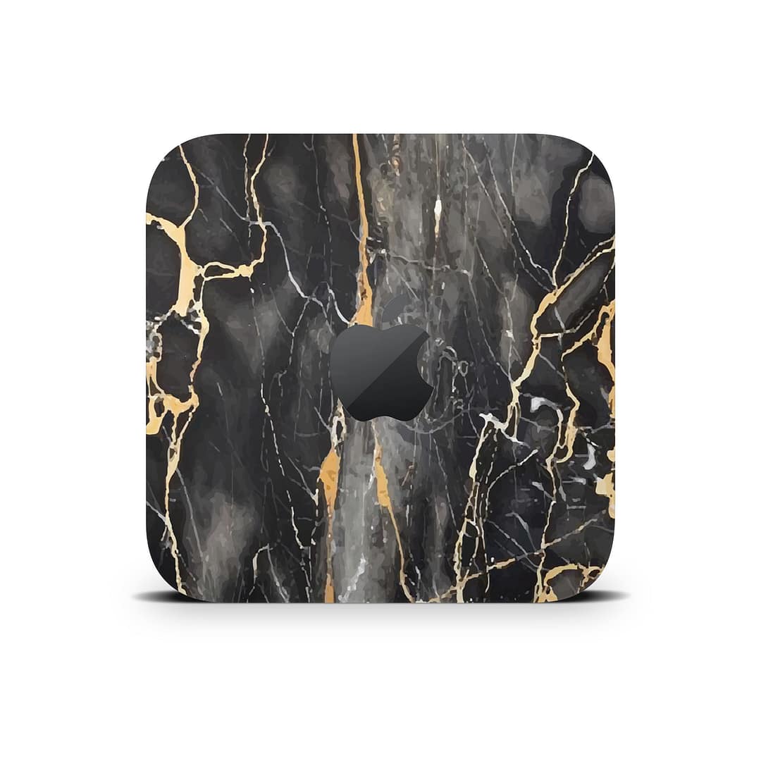Mac mini m1 black gold fusion art skin | wrapitskin
