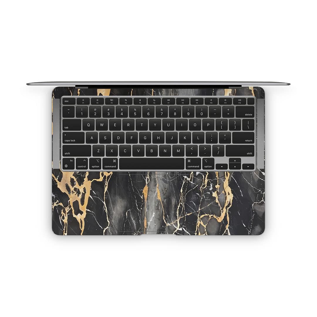 Macbook air 13'' (m1,2020) black gold fusion art skin | wrapitskin