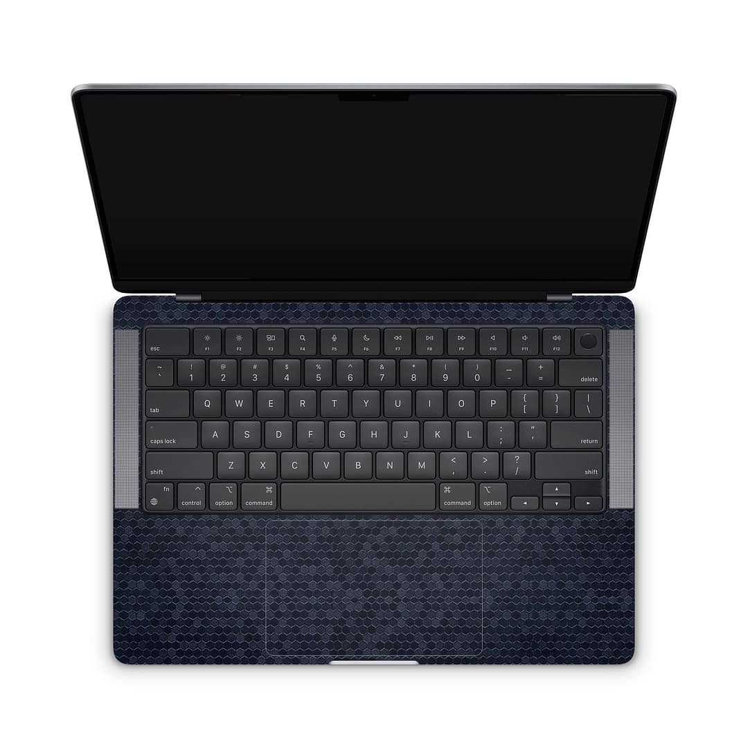 Macbook pro 14'' (2021) honeycomb blue skin | wrapitskin