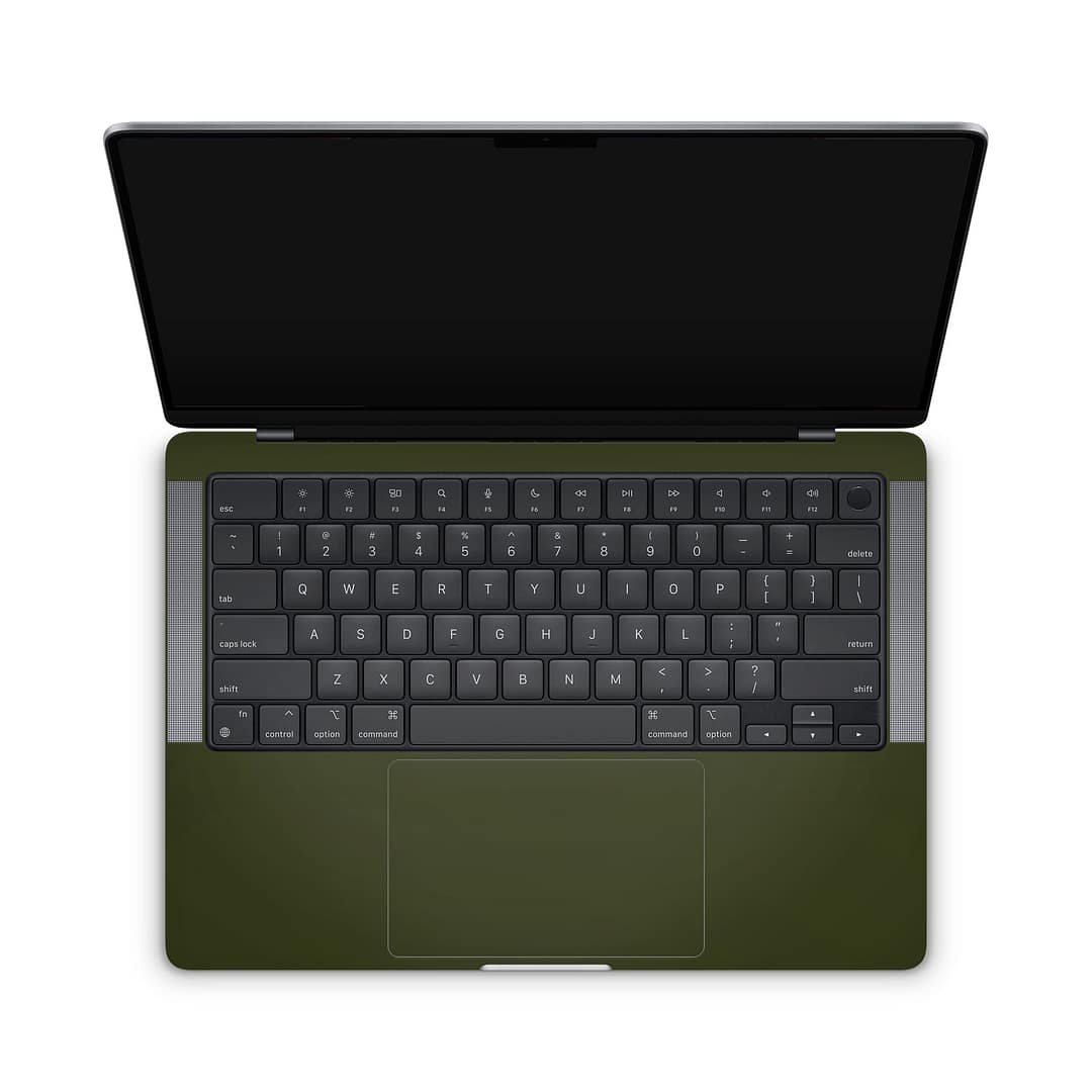 Macbook pro 14'' (2021) matte military green skin | wrapitskin