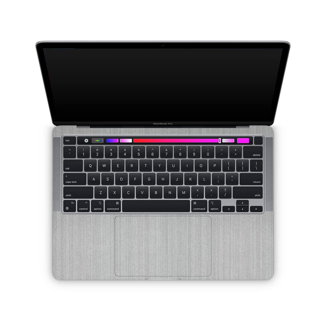 Macbook pro 13'' (m1 2020) brushed metal steel skin | wrapitskin