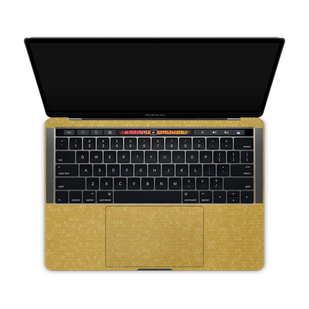 Macbook pro 13'' (touch bar,2018) honeycomb gold skin | wrapitskin