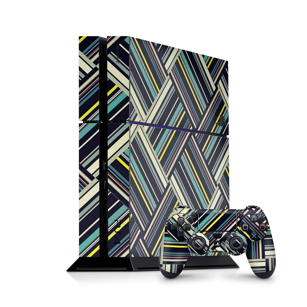 Playstation 4 striped abstract skin wrapitskin
