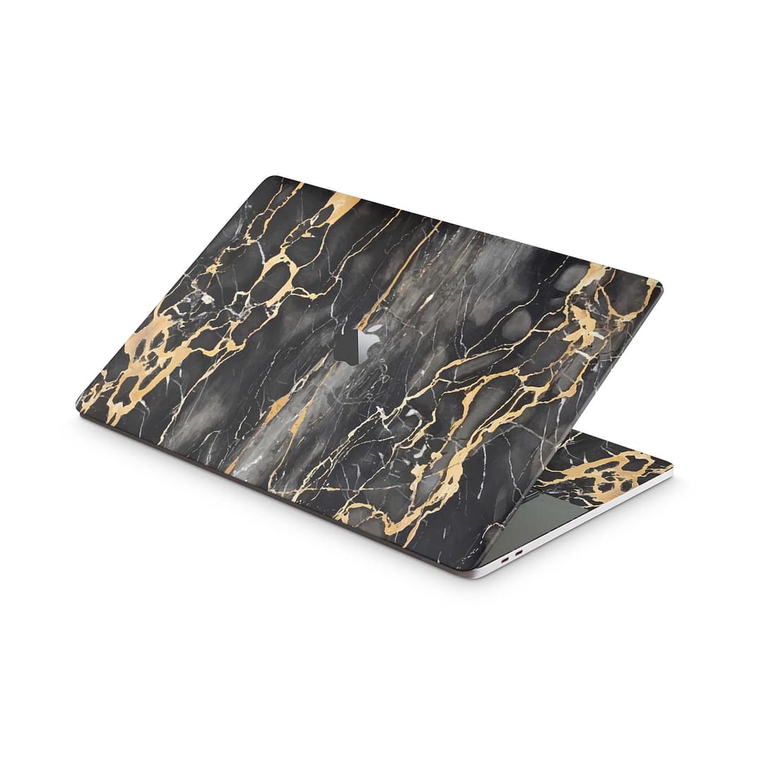 Macbook pro 15'' (2018-2019) black gold fusion art skin | wrapitskin