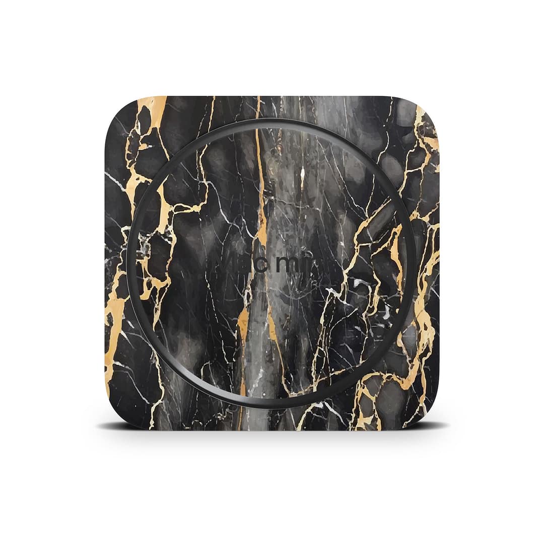 Mac mini m1 black gold fusion art skin | wrapitskin