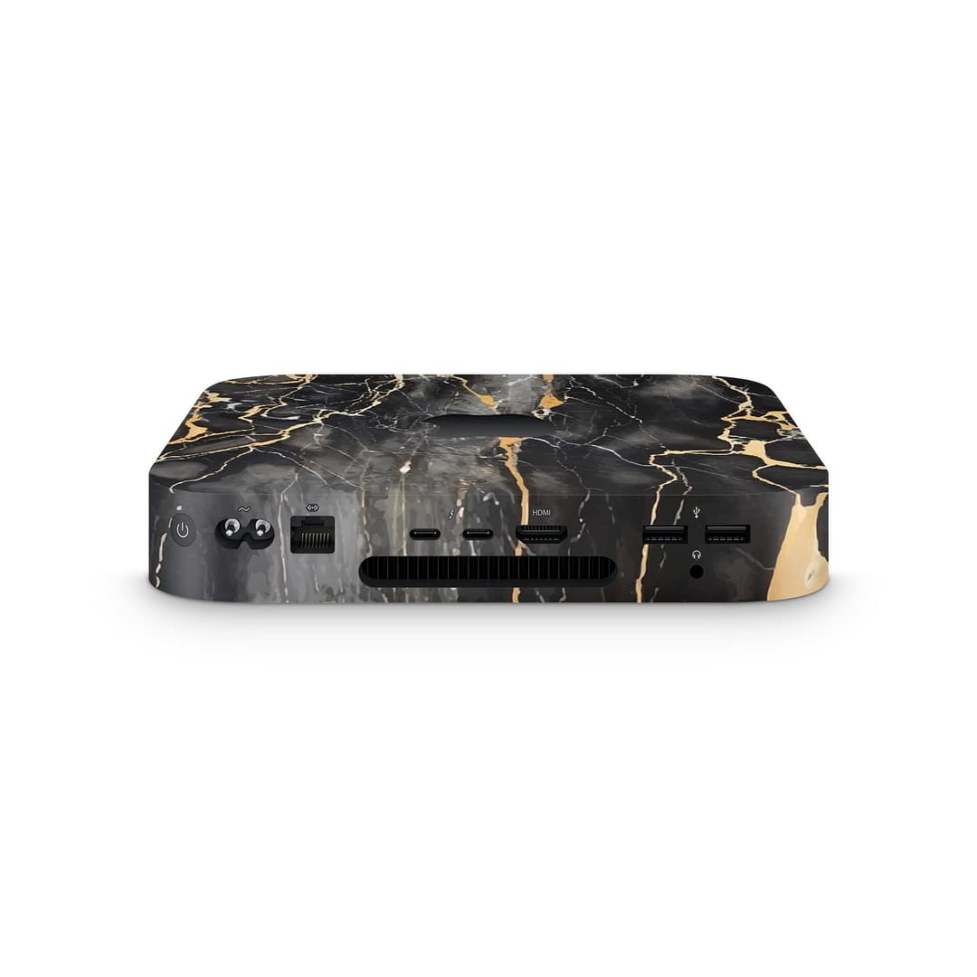 Mac mini m1 black gold fusion art skin | wrapitskin