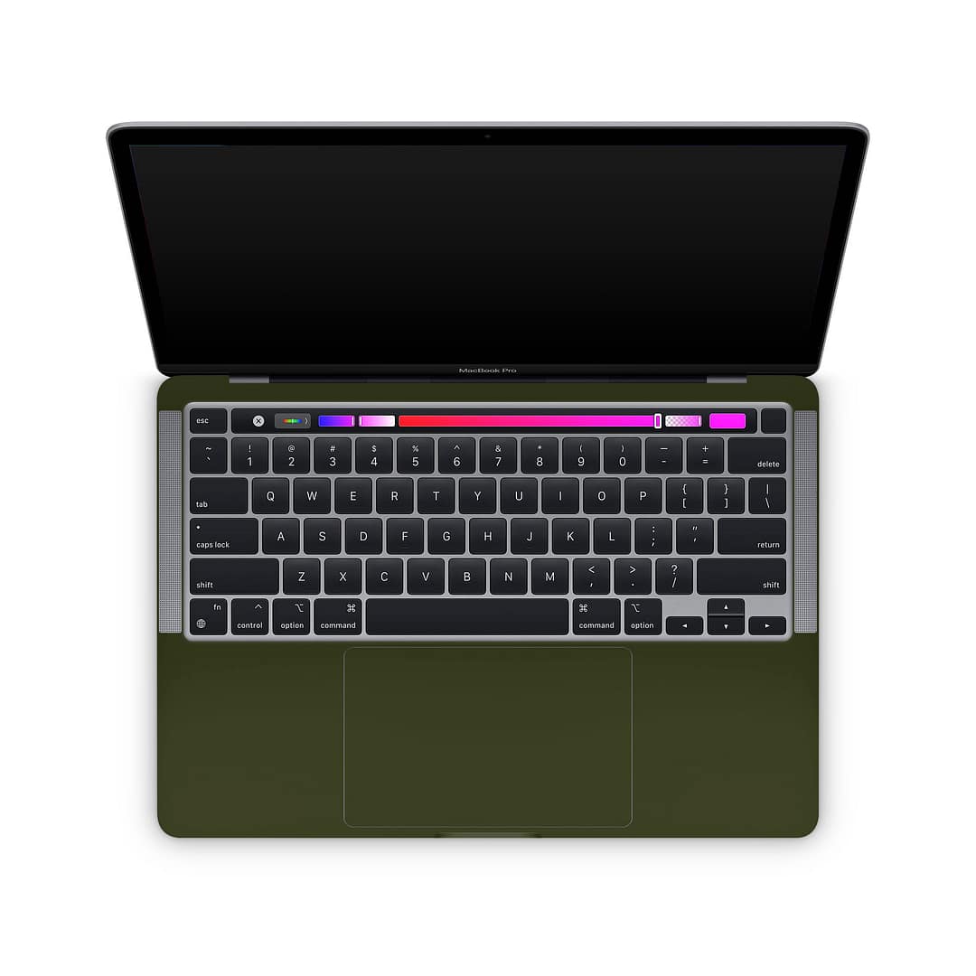 Macbook pro 13'' (m1 2020) matte military green skin | wrapitskin