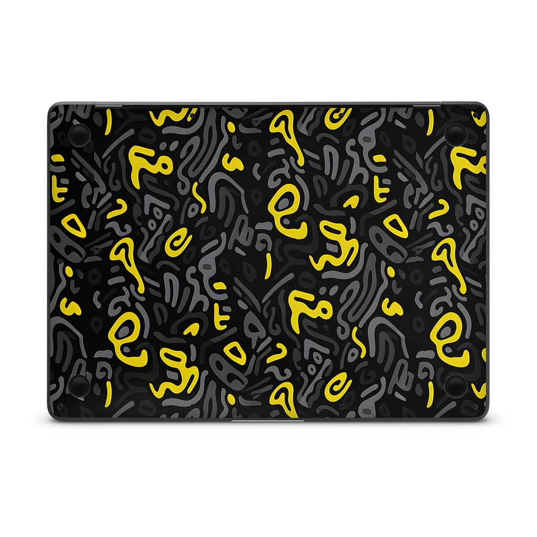 Macbook air 13” 2018 yellow grooves skin | wrapitskin