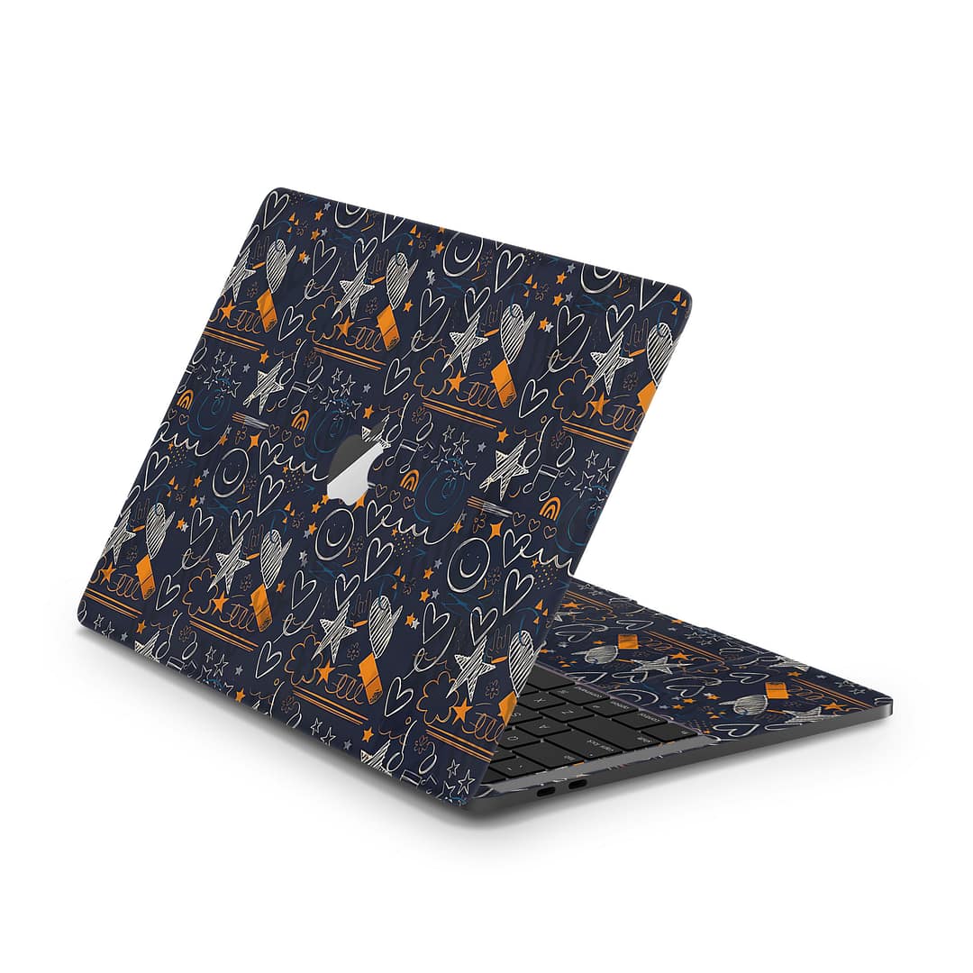 Macbook pro 13” touch bar 2018 doodleverse skin | wrapitskin