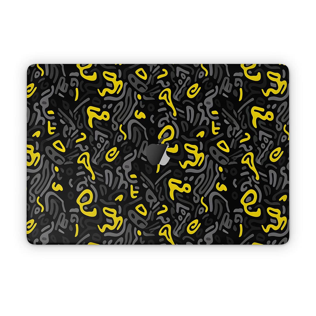 Macbook pro 15'' (2016-2017) yellow grooves skin wrapitskin