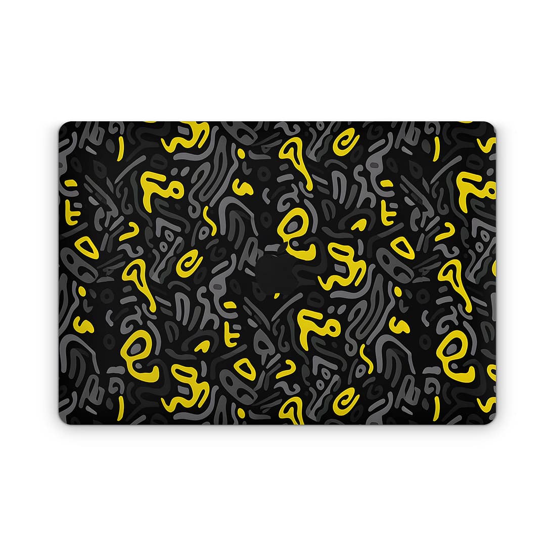 Macbook pro 13” (2016-2018) yellow grooves skin wrapitskin