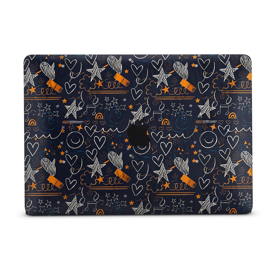 Macbook air 13” 2018 doodleverse skin wrapitskin