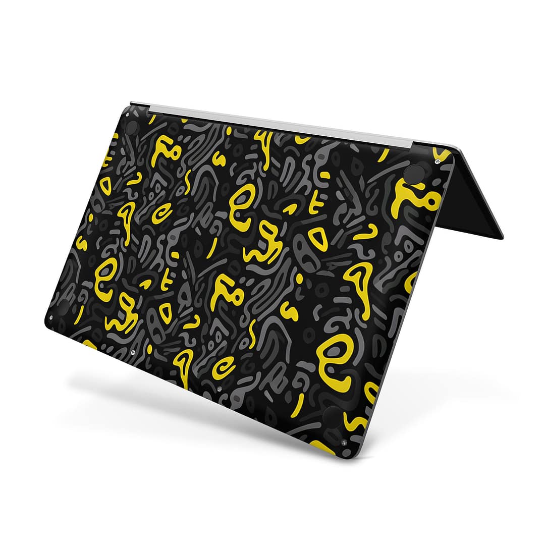 Macbook pro 13” touch bar 2018 yellow grooves skin | wrapitskin