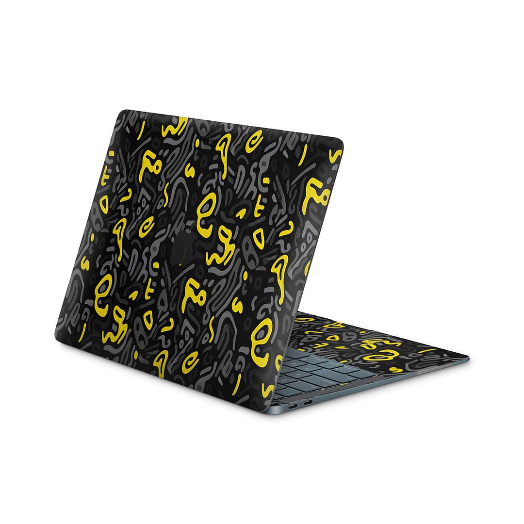 Macbook air 13” 2018 yellow grooves skin | wrapitskin