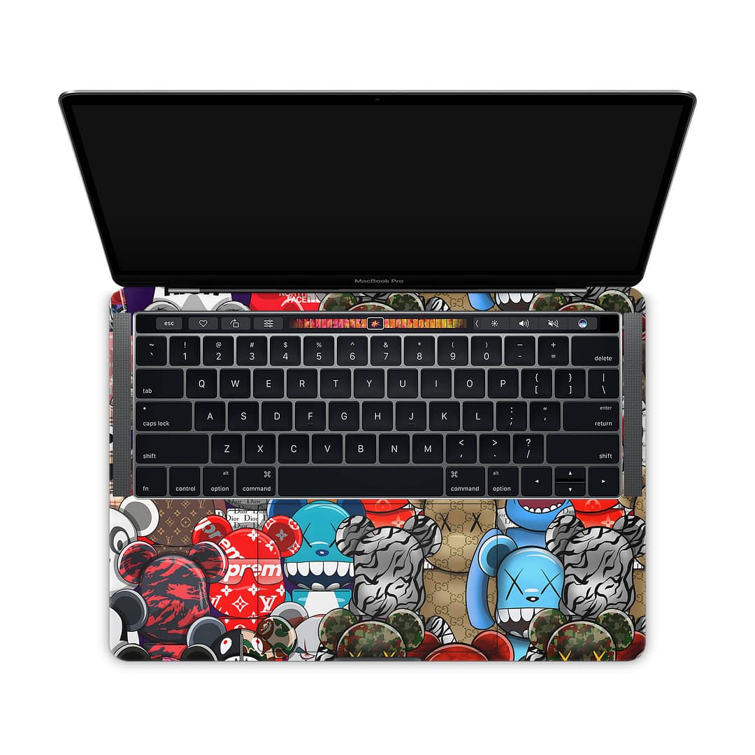 Macbook pro 13” touch bar 2018 fuzzy frenzy skin | wrapitskin